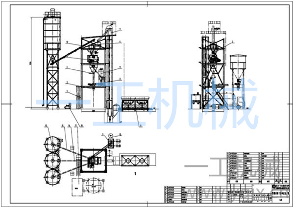 站式簡易干粉砂漿生產(chǎn)線圖紙